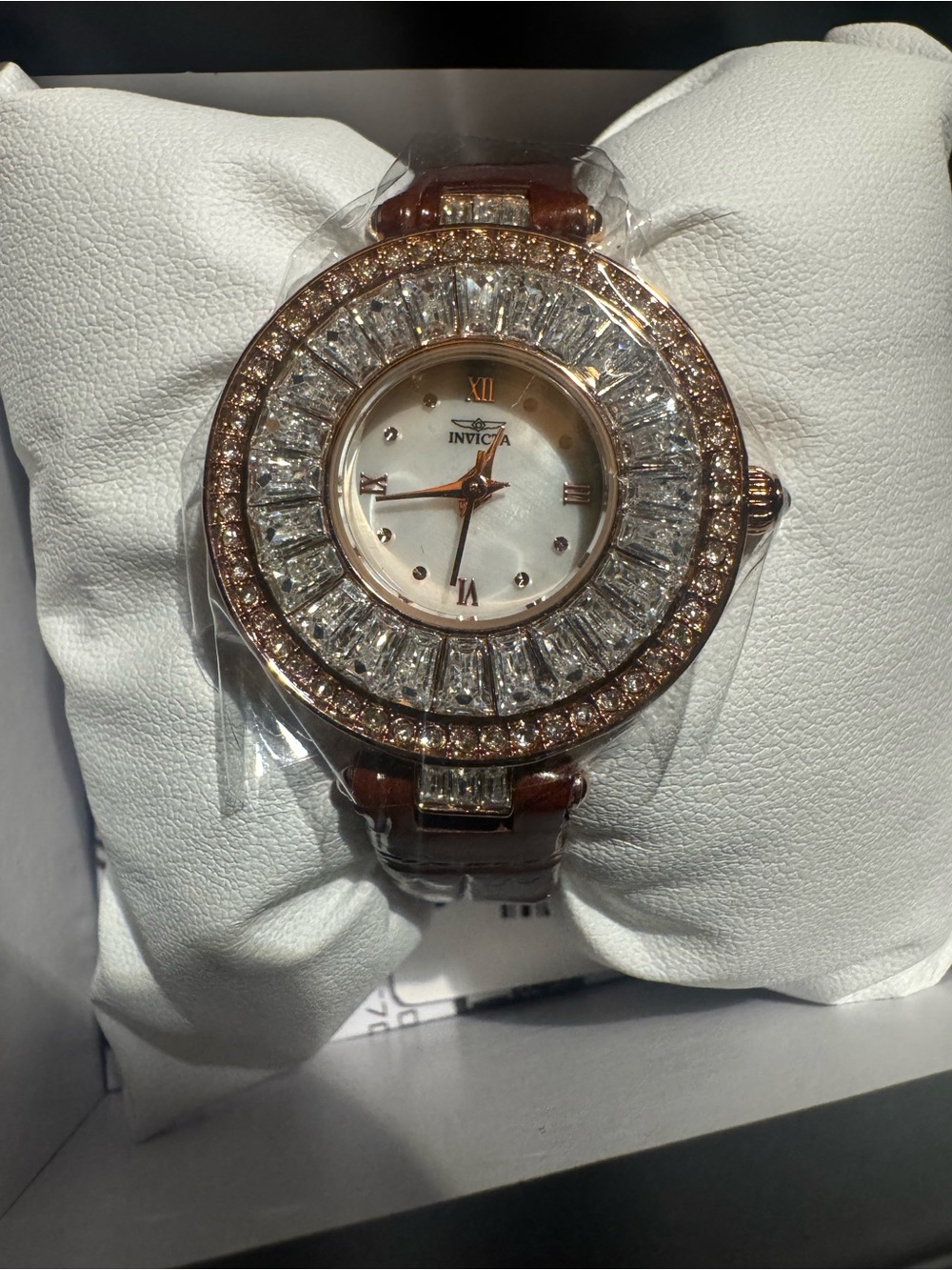 Invicta Rose Gold and Brown Crystal-Accent Women's Watch